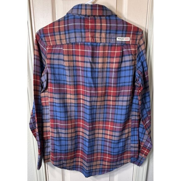 NWT Wrangler Riggs Workwear Womens XS Plaid Long Sleeve Fleece Button Up Shirt - Picture 2 of 6